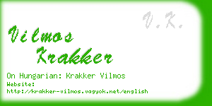 vilmos krakker business card